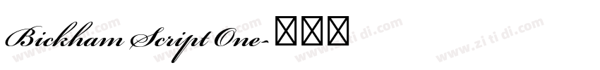 Bickham Script One字体转换